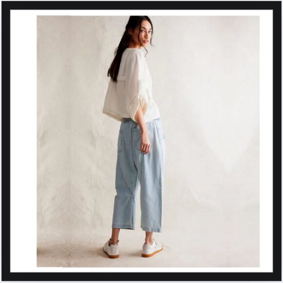 Free People We the Free Lunan Pull On Harem Cotton Pant - Picture 2 of 7